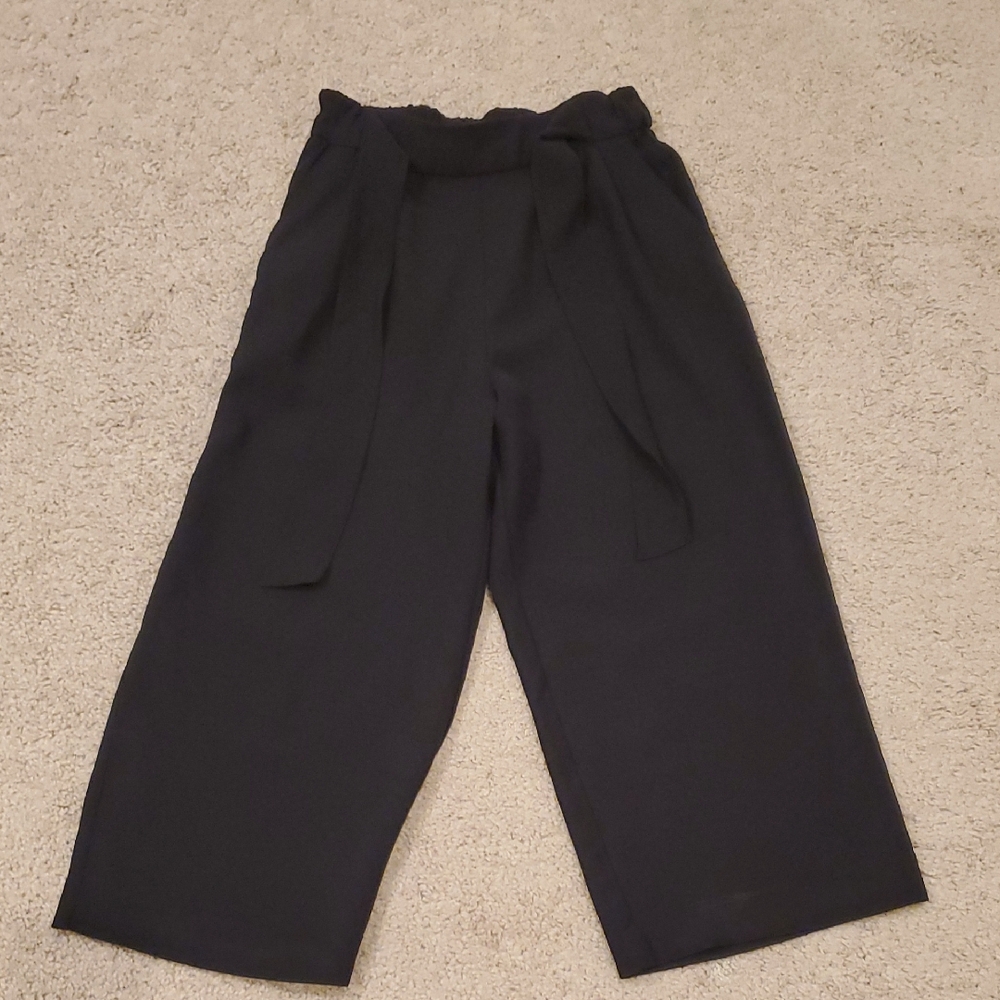 LULULEMON Black Wide-Leg Crop Pants